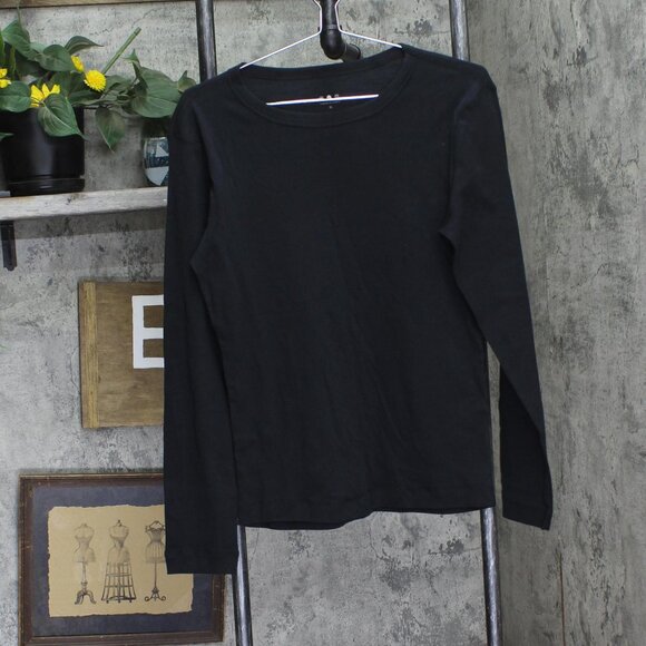 NEW Three Dots Womens Knit Long Sleeve Top TD005107 Black XL - Picture 6 of 9